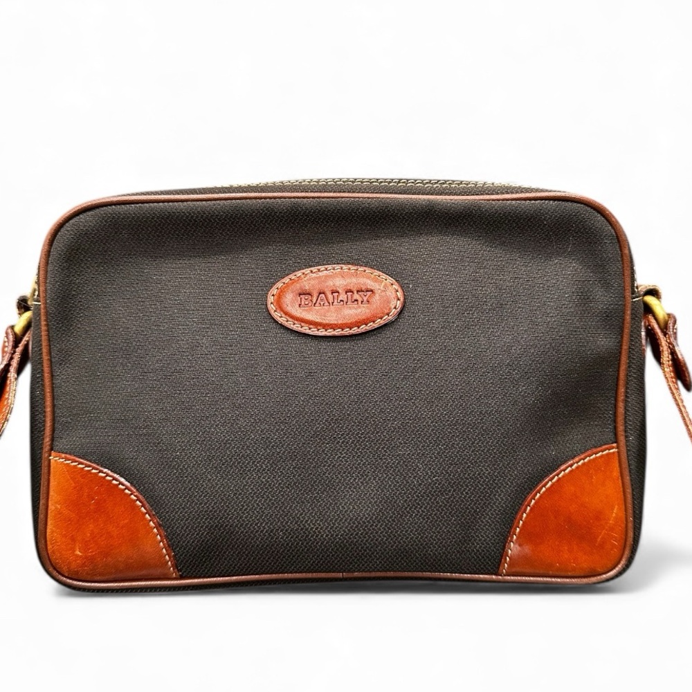 Bally Vintage Canvas & Leather Crossbody Bag Late 1970s–Early 1980s - Picture 3 of 16